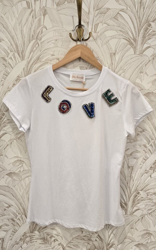 Camiseta Love lentejuelas
