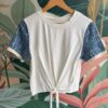 Camiseta nudo vaquera