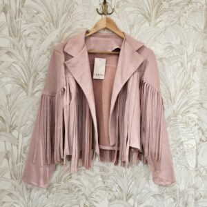 Chaqueta flecos ante