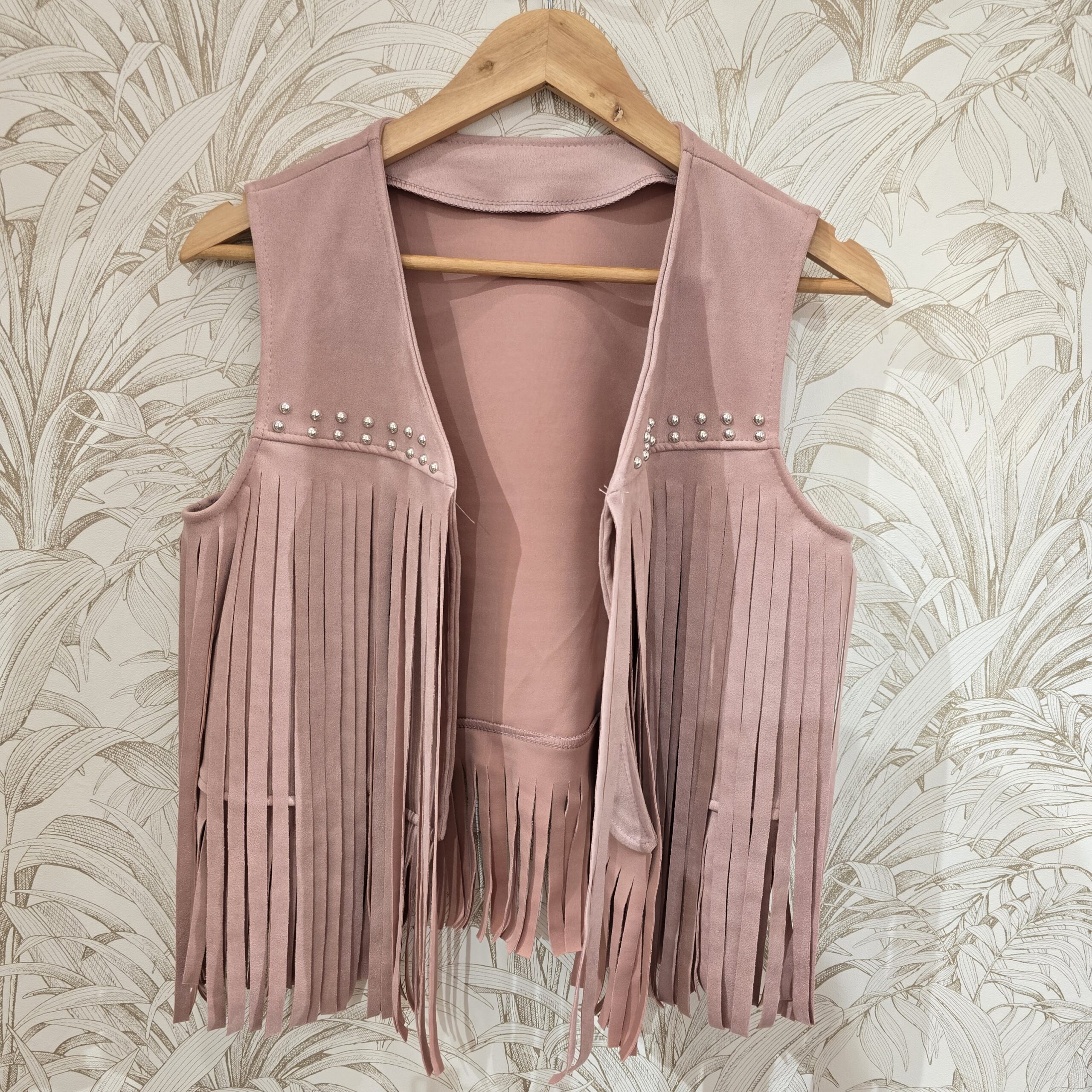 Chaleco flecos antelina